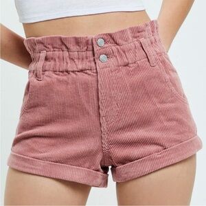 PACSUN Blush Corduroy Paperbag Mom Shorts High Waist Size XS